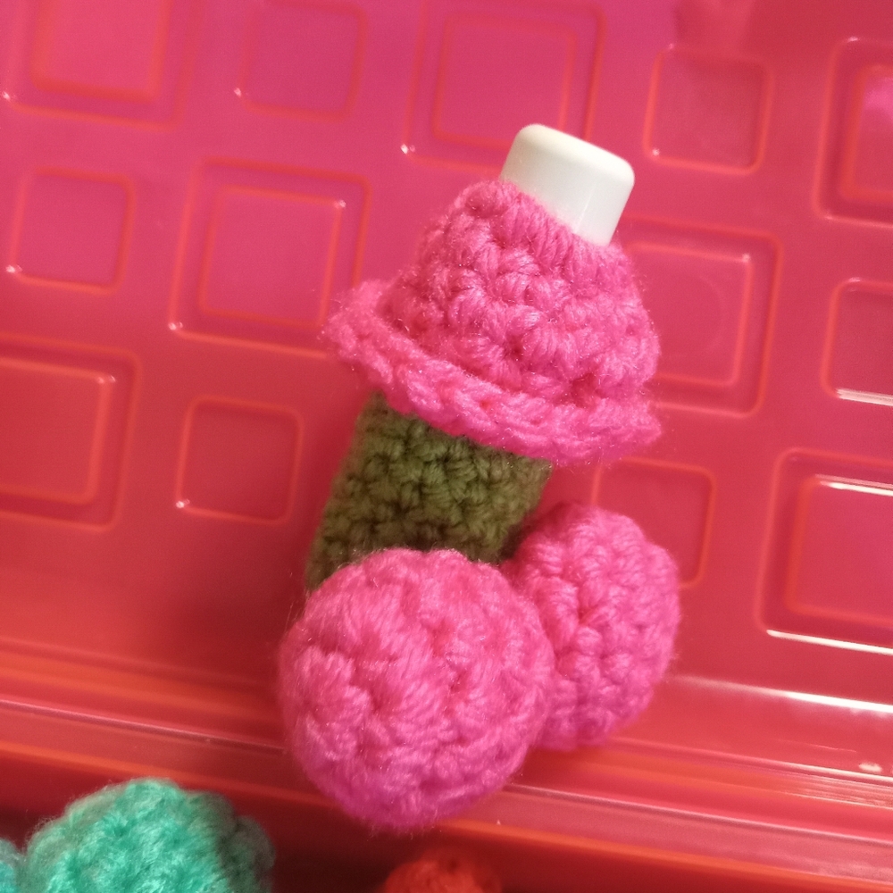 COPY - Handcrafted 🍆 crochet chapstick gag gift holder - Picture 2 of 5